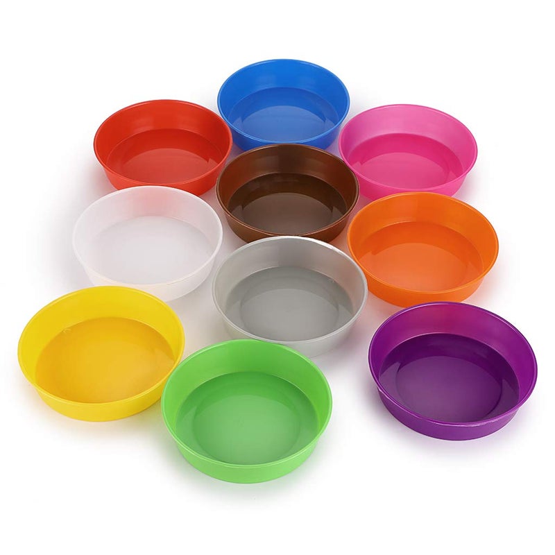 BTSKY Plastic Sorting Bowls, Assorted Colors Set of 10 - Image 4